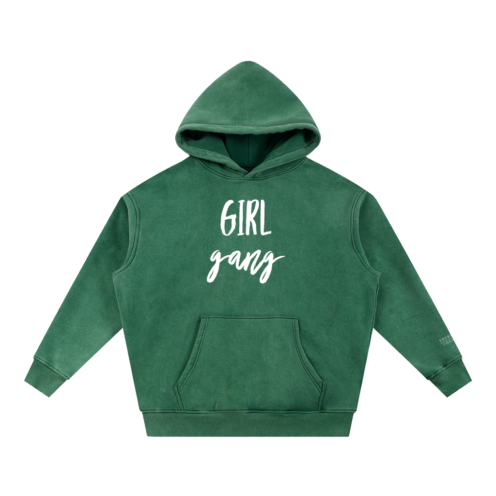 GIRL GANG Snow Wash Fleece Oversize Hoodie