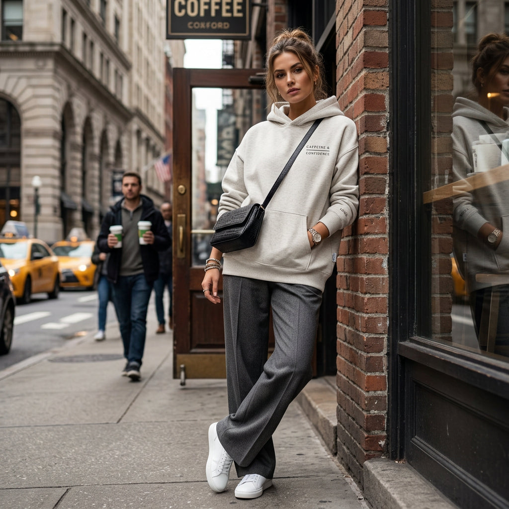Caffeine & Confidence Sm | Essential Heavyweight Hoodie