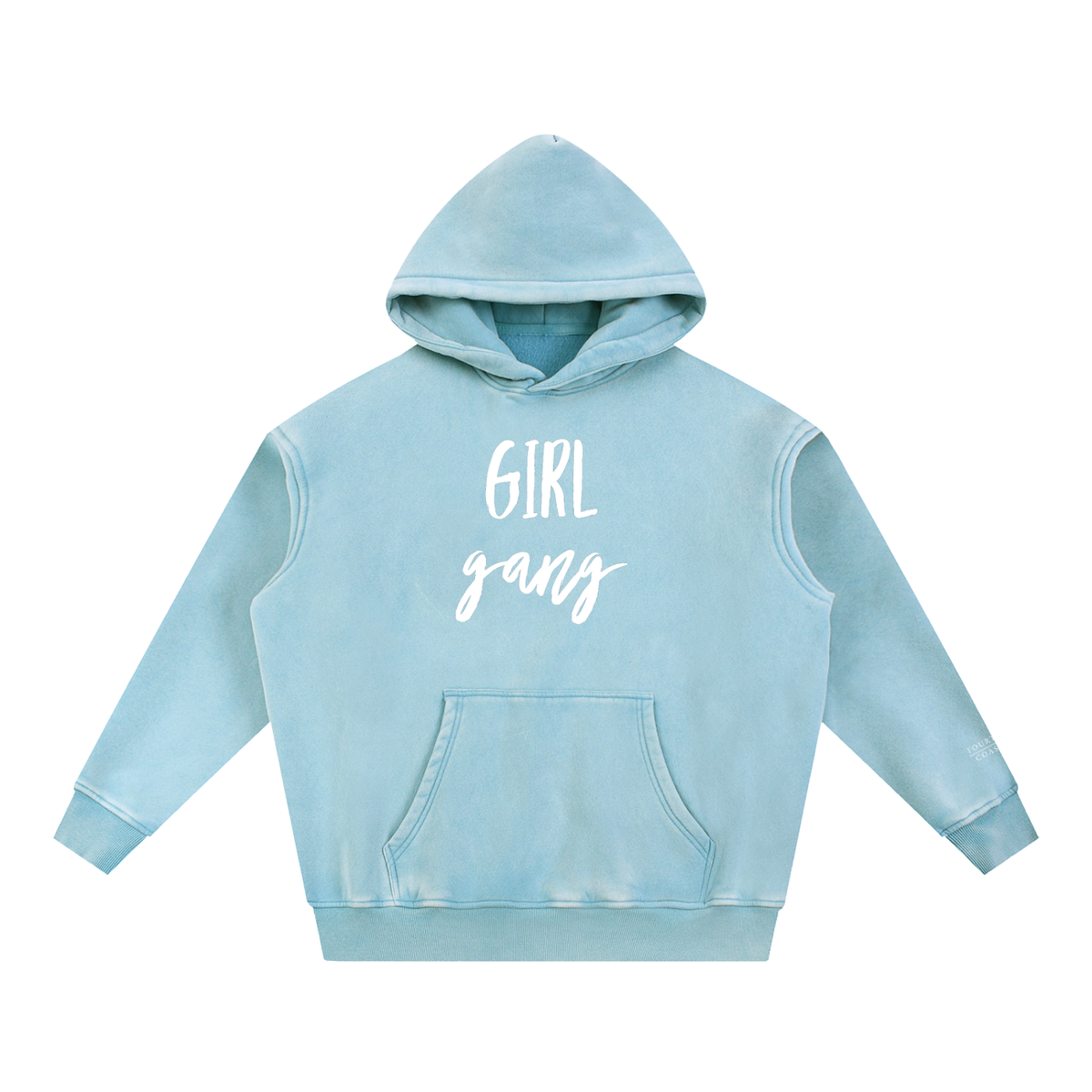 GIRL GANG Snow Wash Fleece Oversize Hoodie