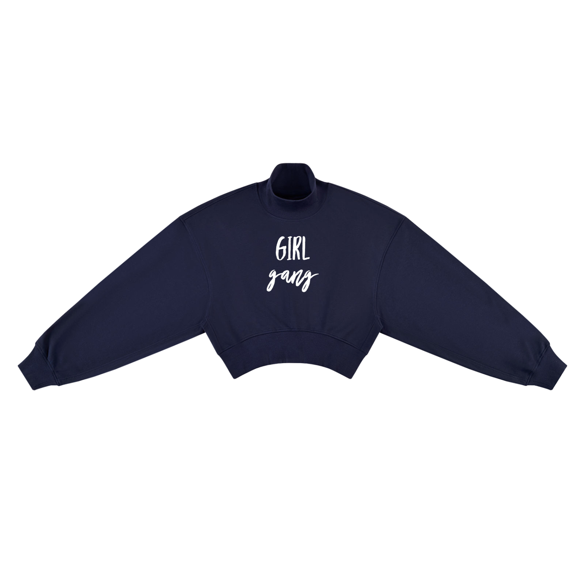 Women's Crop Mock Neck Sweatshirt