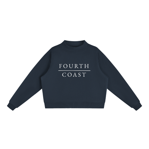 Essential Fleece Mock-Neck Crew Sweatshirt