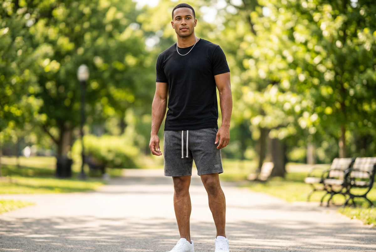 Men’s Vintage Wash Drawstring Shorts