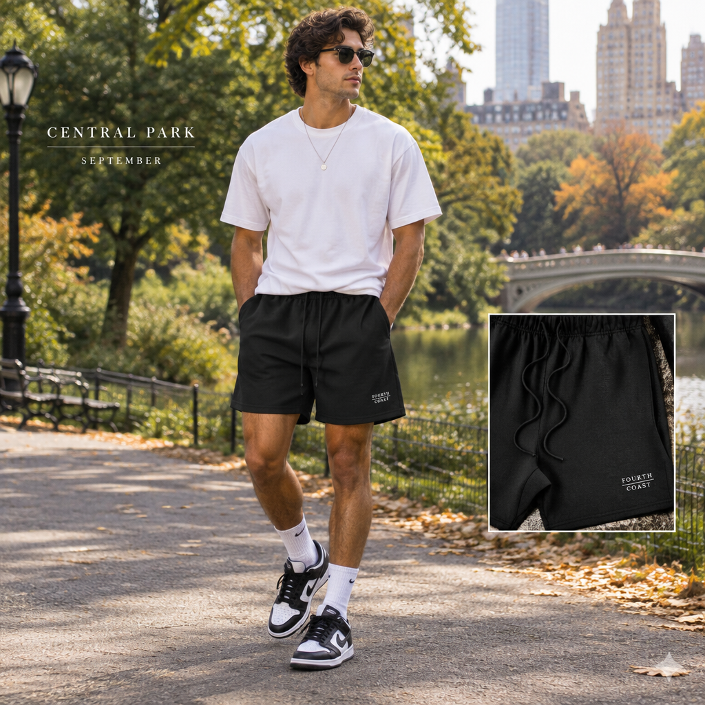 Unisex Earth Tone Loose Fit Cotton Shorts