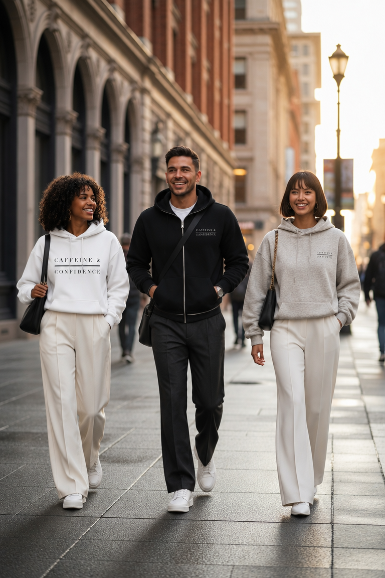 Caffeine & Confidence Lg | Essential Heavyweight Hoodie