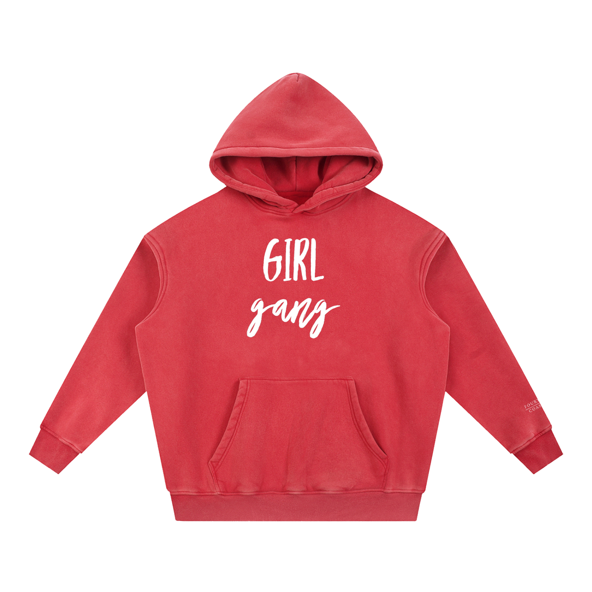 GIRL GANG Snow Wash Fleece Oversize Hoodie