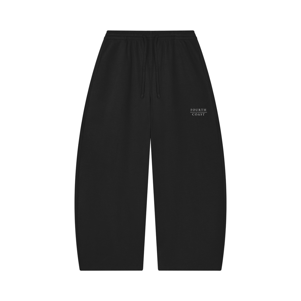 Unisex Waffle Barrel Leg Pants