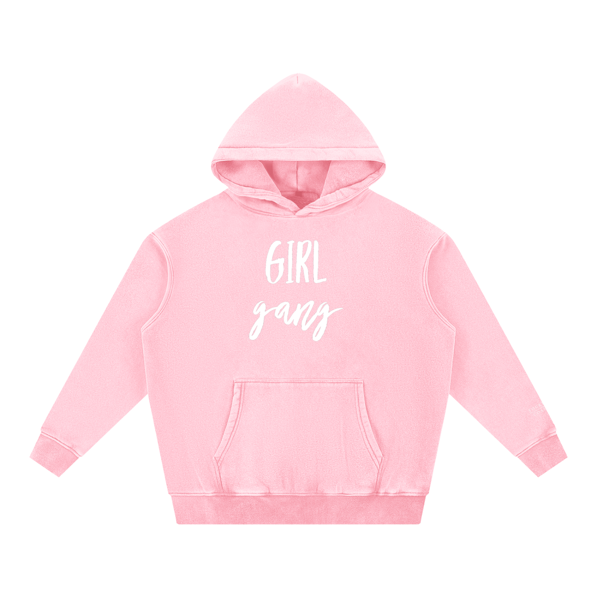 GIRL GANG Snow Wash Fleece Oversize Hoodie