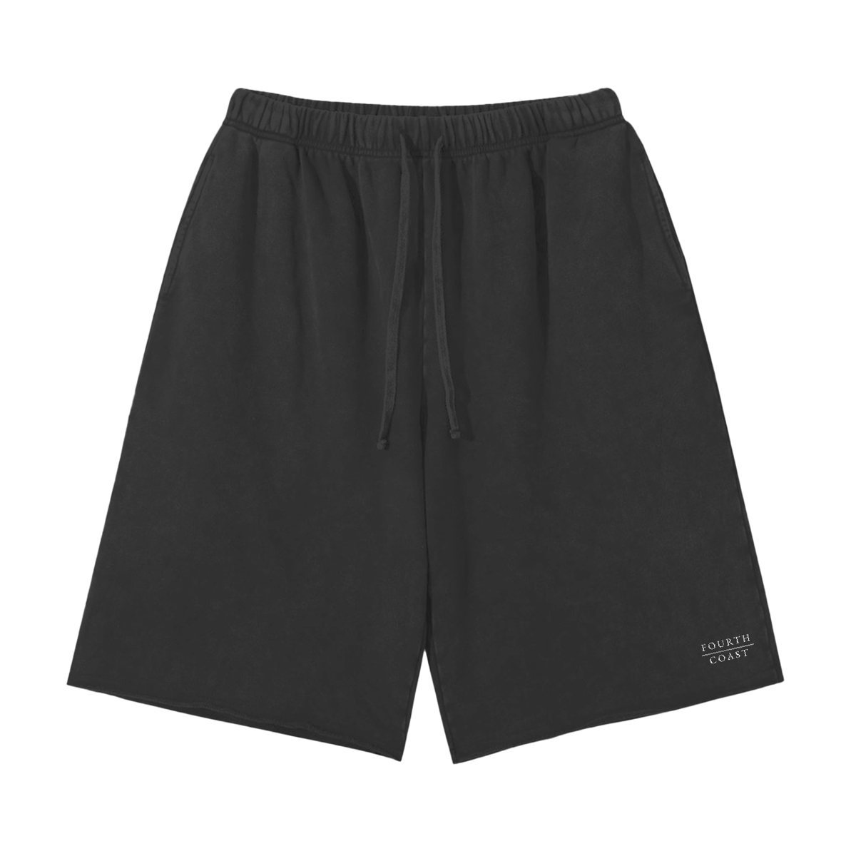 Snow Washed Raw Hem Shorts