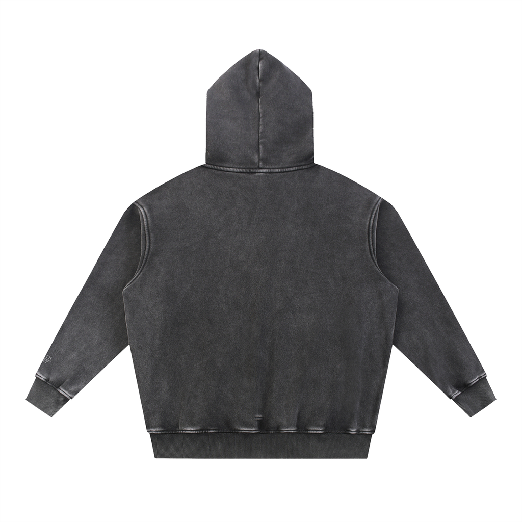GIRL GANG Snow Wash Fleece Oversize Hoodie