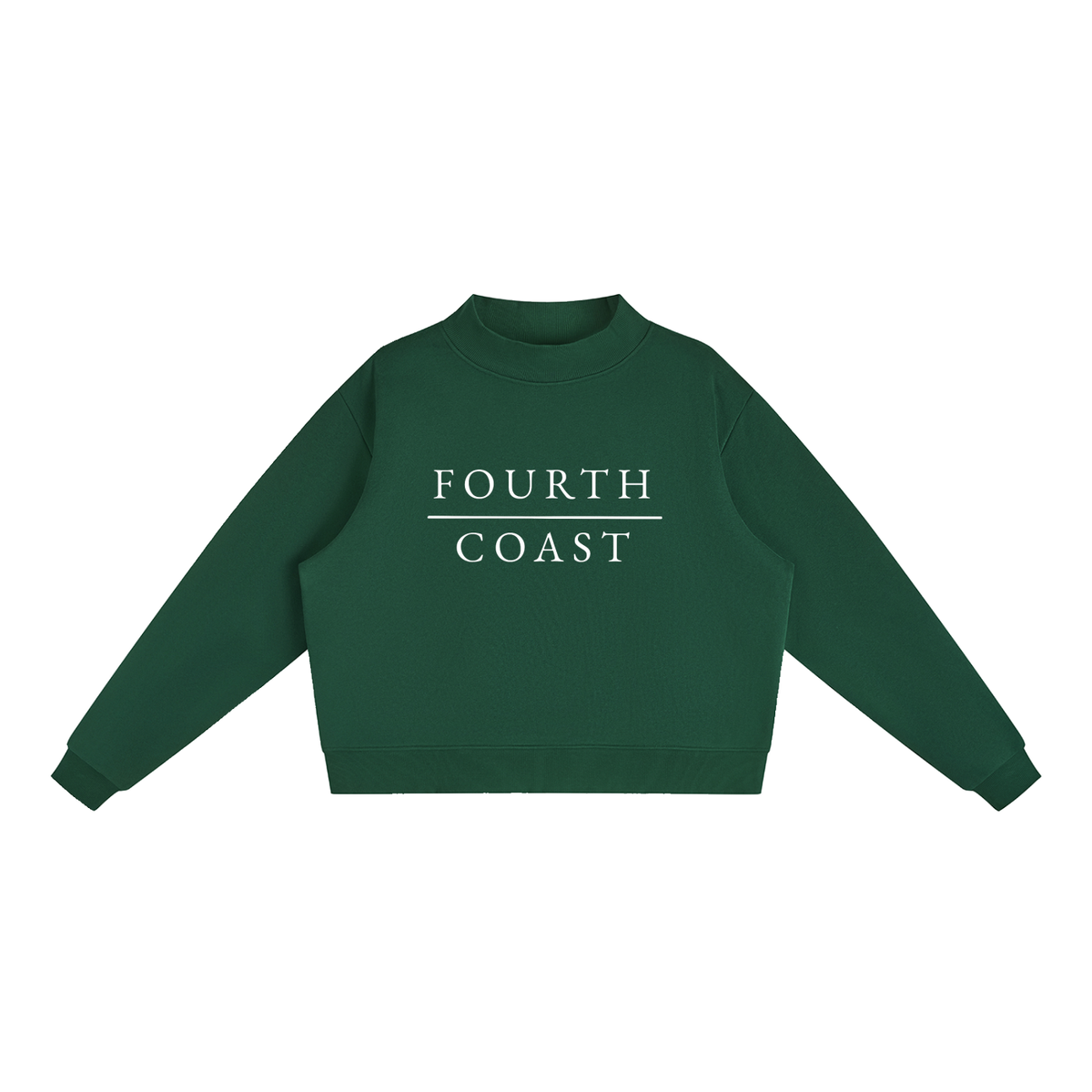 Essential Fleece Mock-Neck Crew Sweatshirt